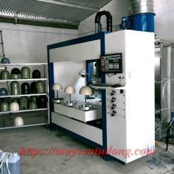 Máy sơn 3 súng sơn nón bảo hiểm tự động – Giải pháp tối ưu cho sản xuất hiện đại