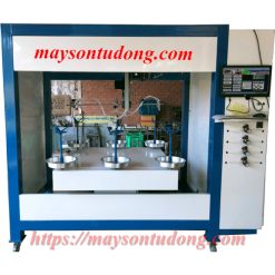 Máy sơn 3 súng sơn nón bảo hiểm tự động – Giải pháp tối ưu cho sản xuất hiện đại