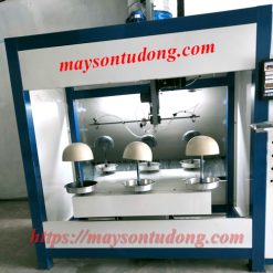 Máy sơn 3 súng sơn nón bảo hiểm tự động – Giải pháp tối ưu cho sản xuất hiện đại