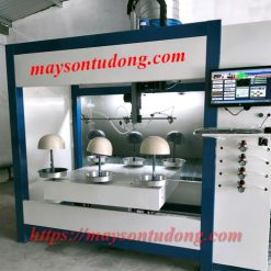Máy sơn 3 súng sơn nón bảo hiểm tự động – Giải pháp tối ưu cho sản xuất hiện đại