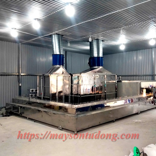 Dây Chuyền Phun Sơn Chai Lọ Tự Động